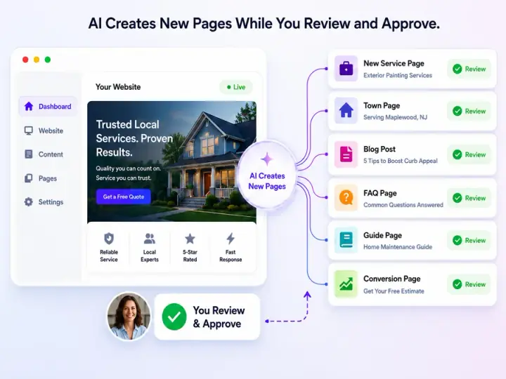 AI Creates New Pages While You Review and Approve